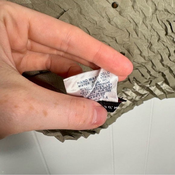 Babette Crinkle Top Anthropologie Snap Button Tan Brown Laganlook Size Small - Picture 8 of 9